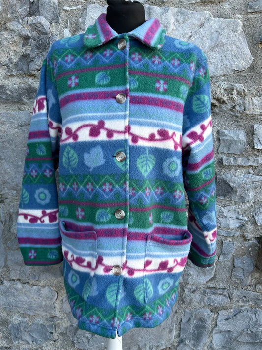 80s Green&blue geometric fleece uk 10-12