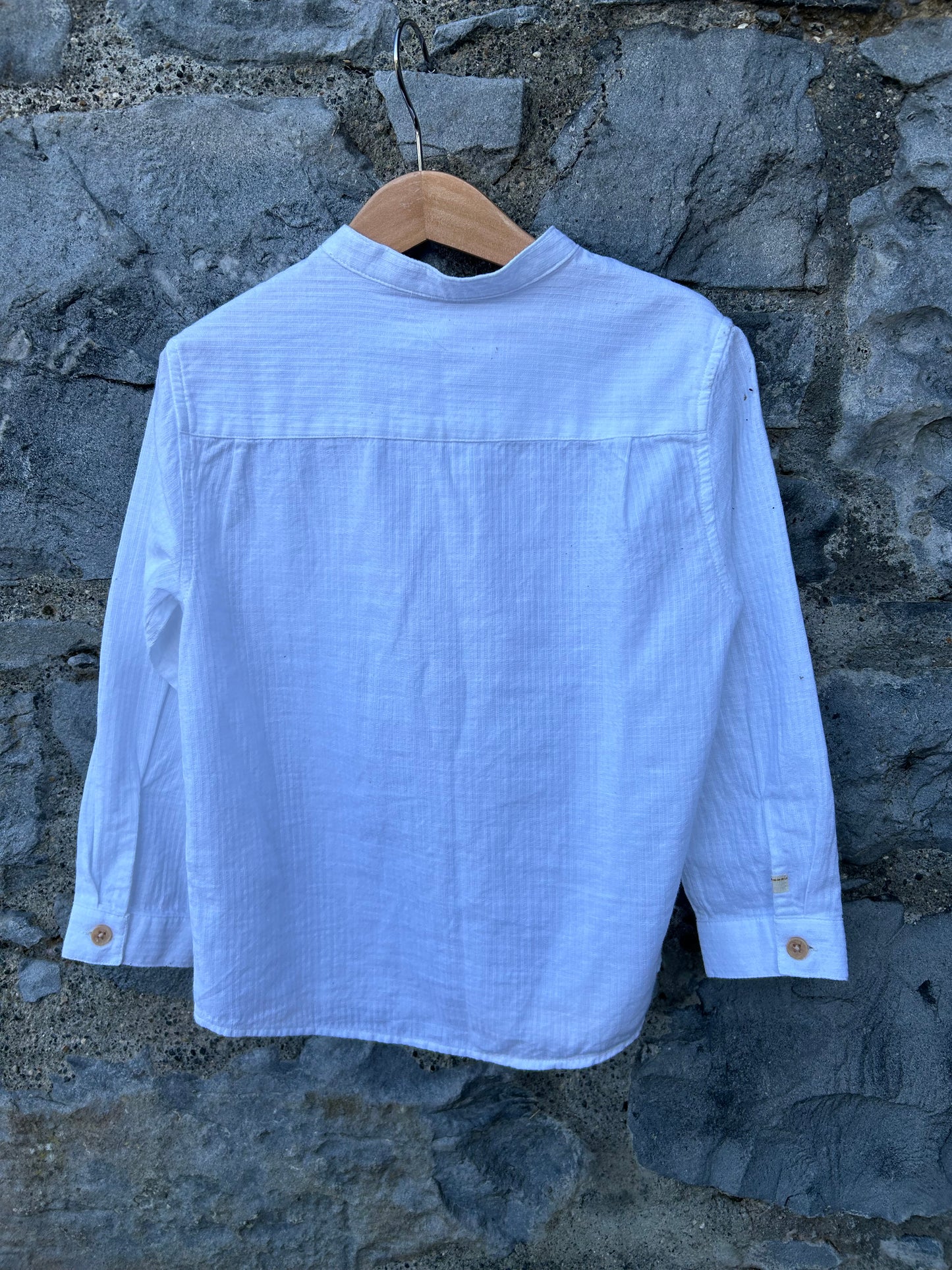 White grandpa shirt   4-5y (104-110cm)