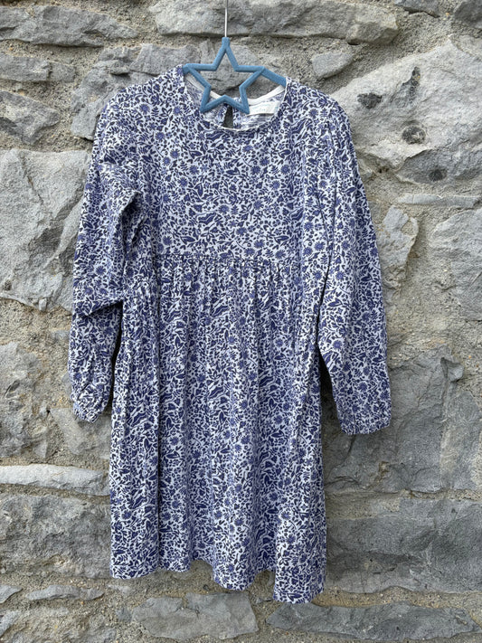 Navy botanical dress 7-8y (122-128cm)