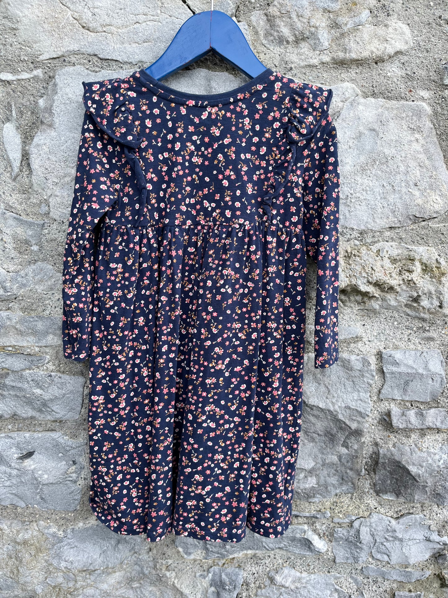 Navy Floral Dress 4-5y (104-110cm)