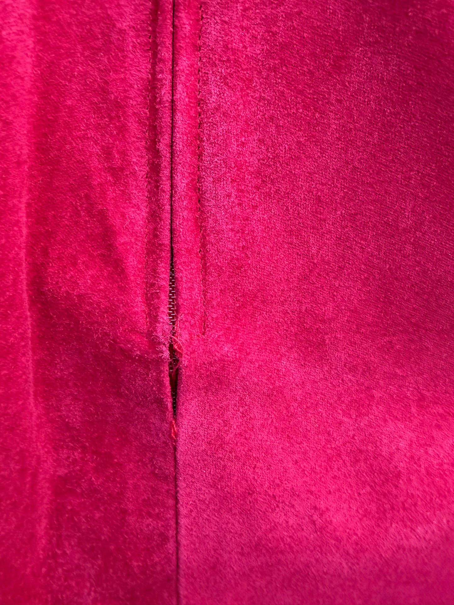 80s red suede skirt uk 6