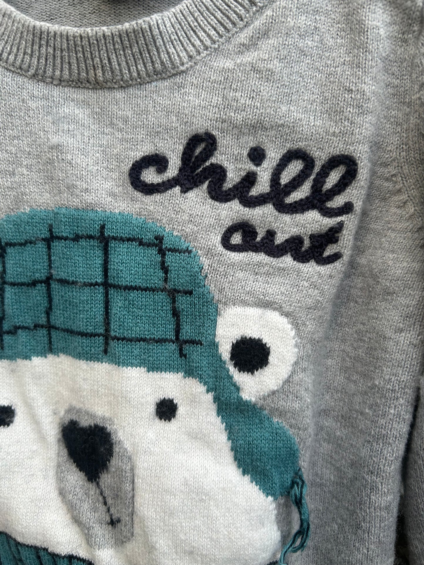 PoP Chill out bear jumper  9-12m (74-80cm)