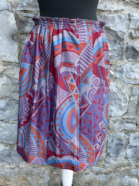 80s abstract purple skirt uk 10