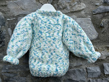 Load image into Gallery viewer, Blue fleece wool cardigan  18-24m (86-92cm)
