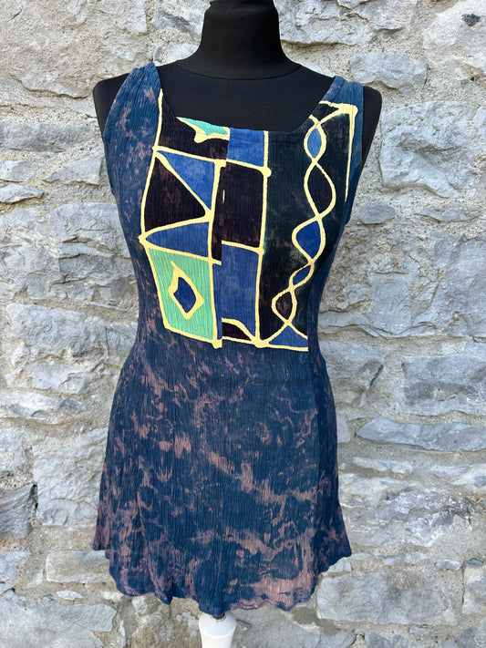 90s geometric navy tunic uk 6-8