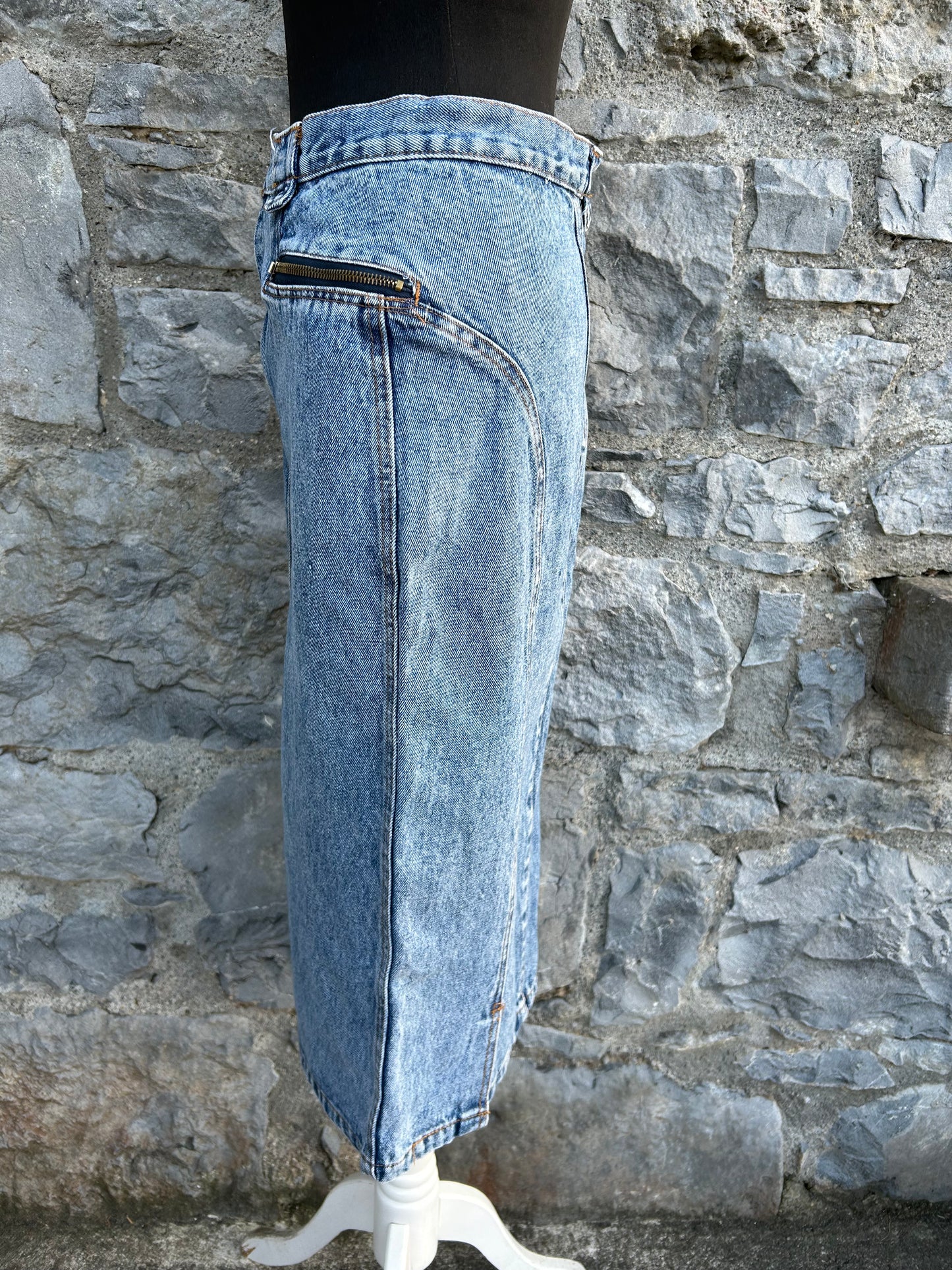 80s denim Pencil skirt uk 10