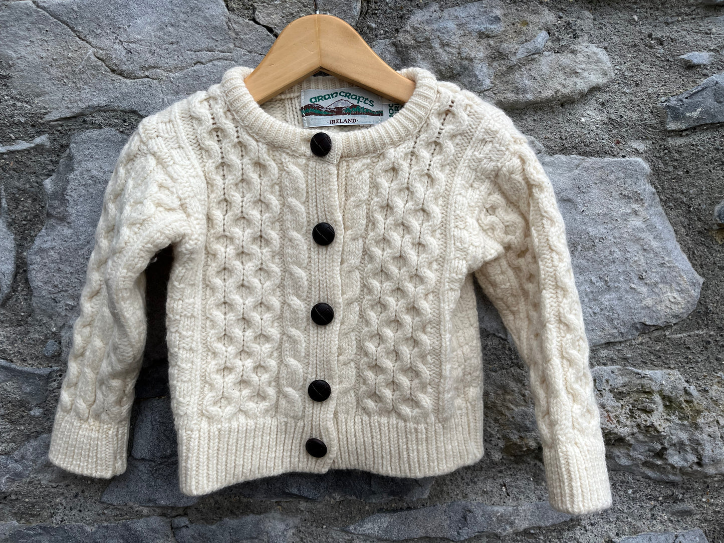 Aran knit cardigan&hat  12-18m (80-86cm)