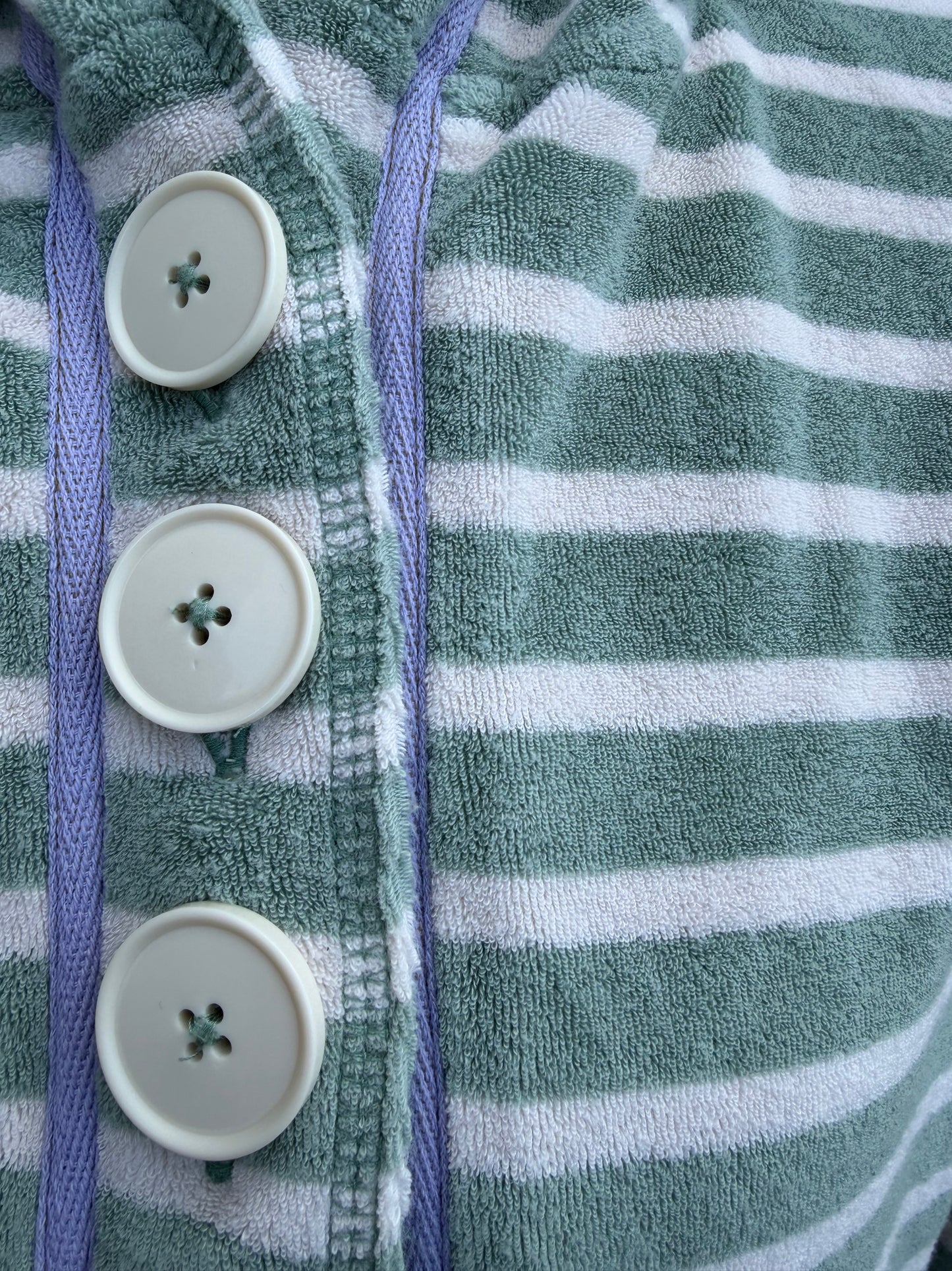 Green stripy Terry dress uk 10-12