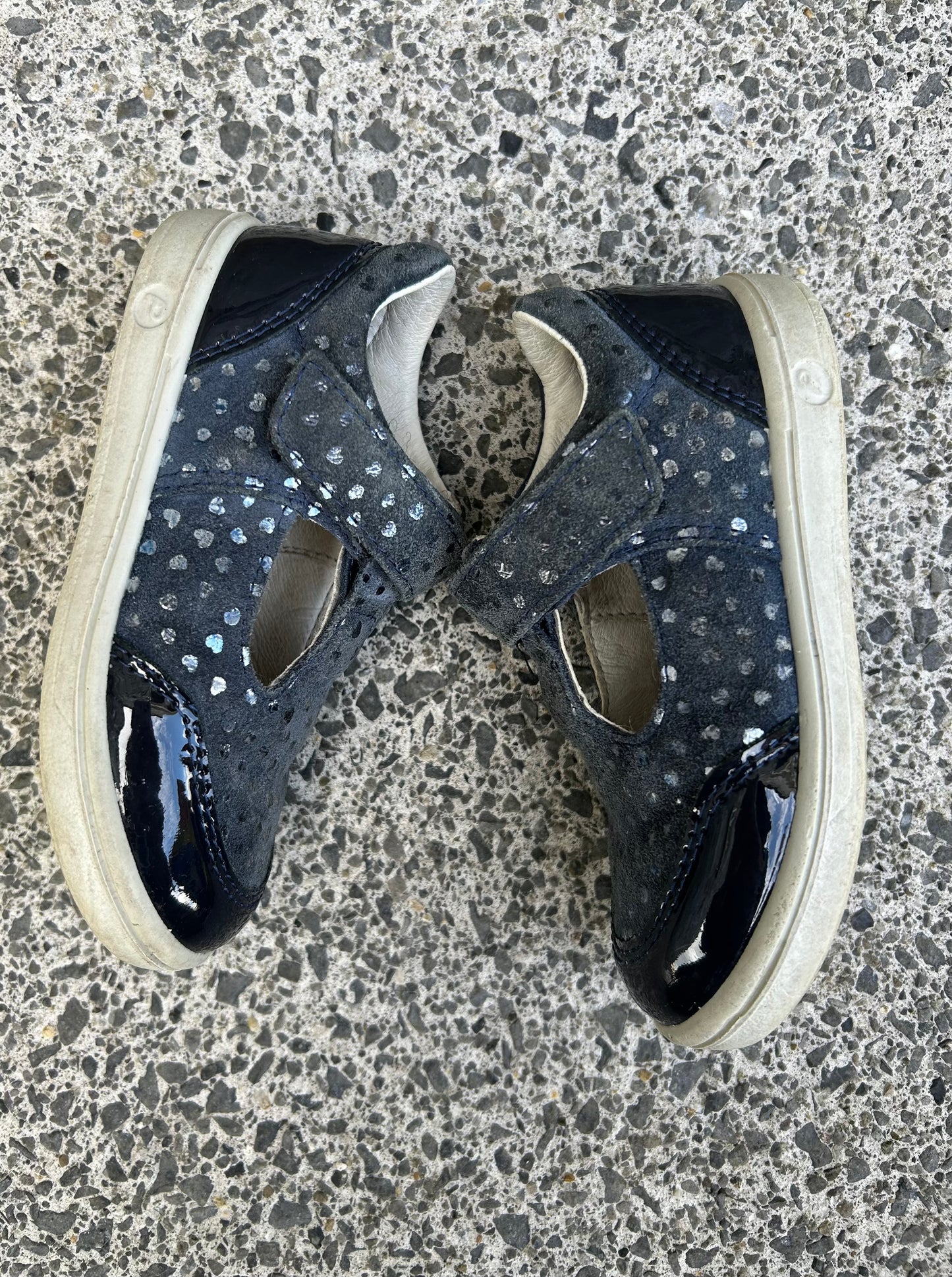 Charcoal spotty shoes  uk 7 (eu 24)