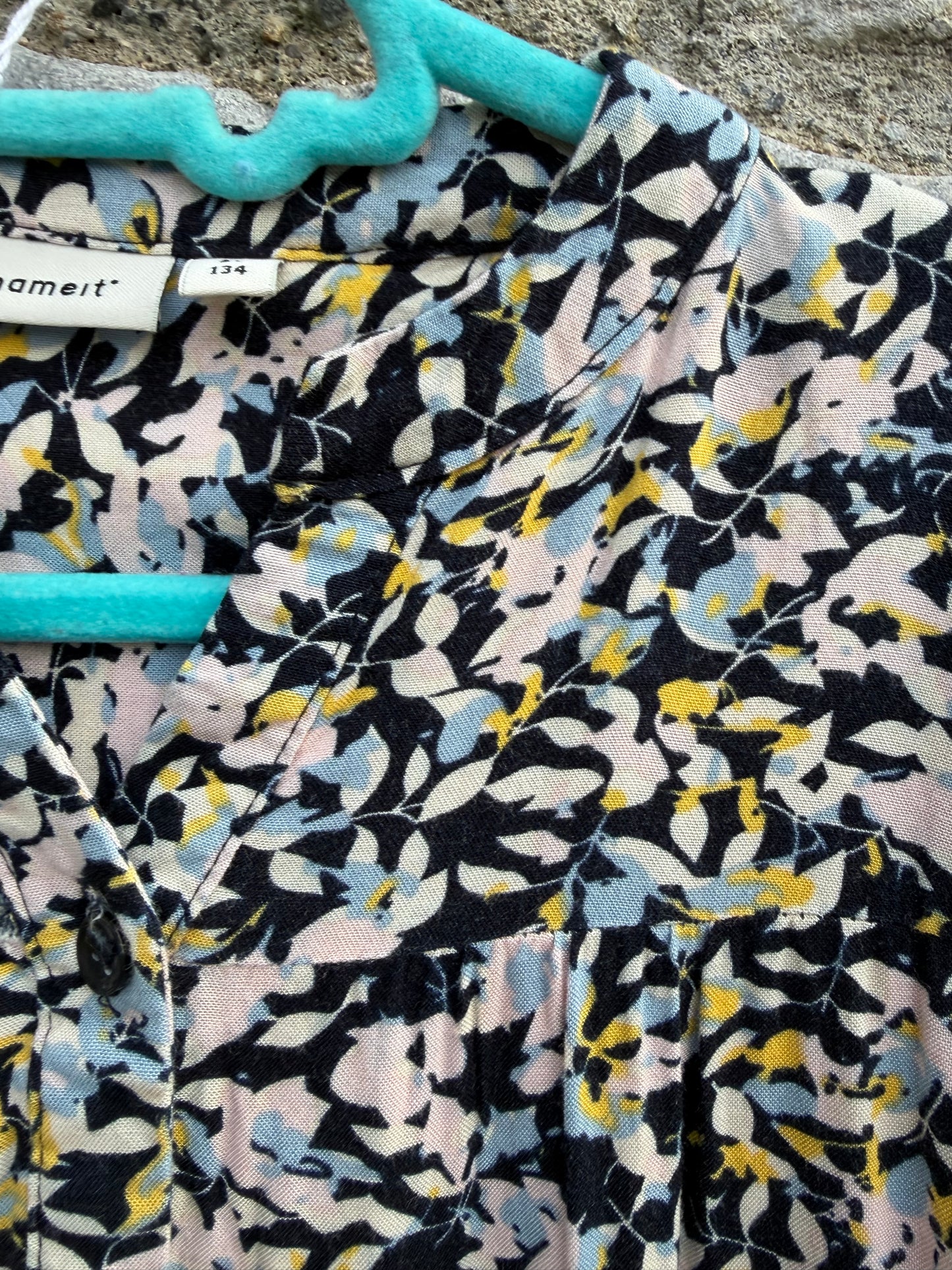Floral print shirt dress  9y (134cm)