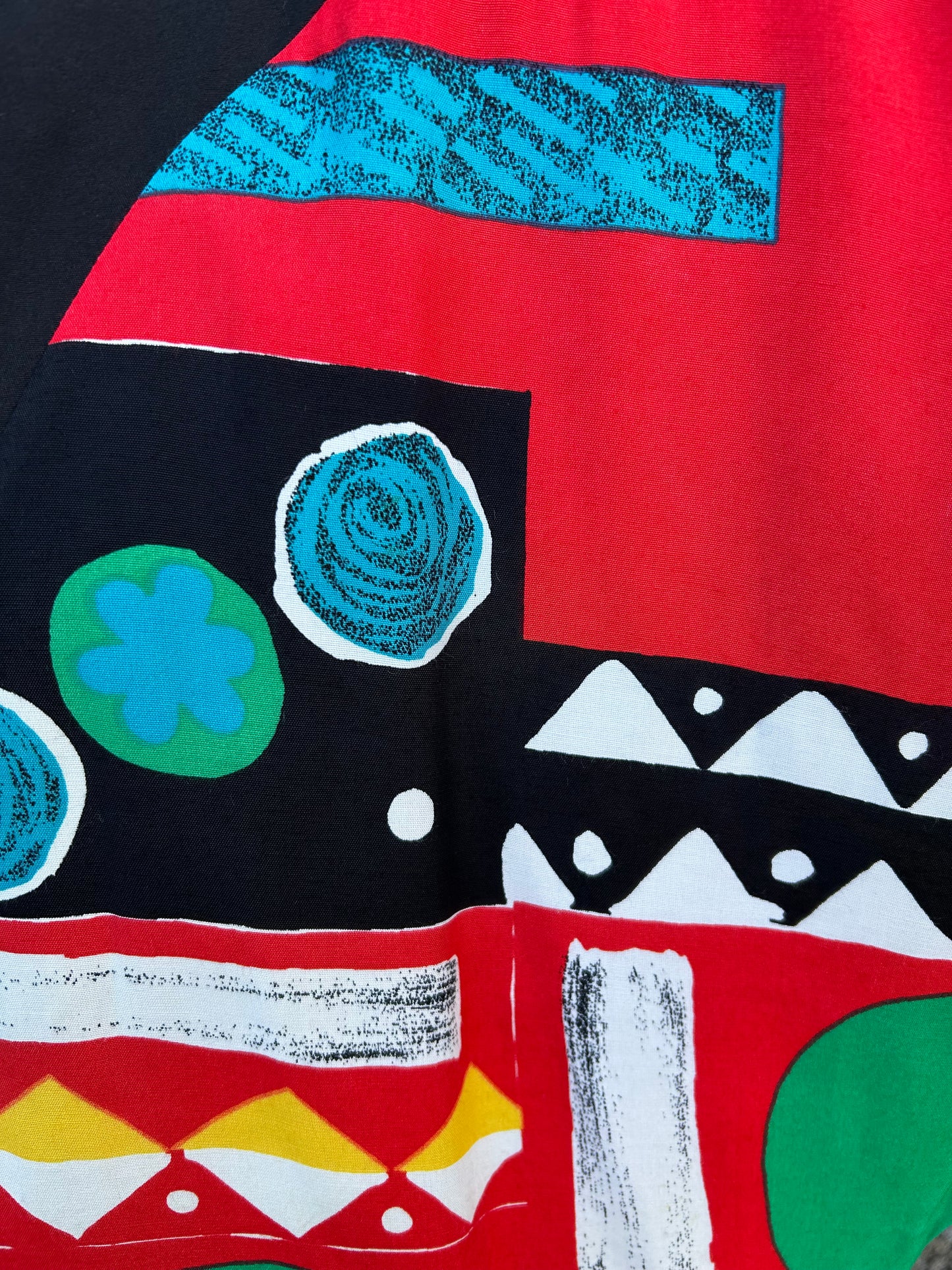 80s colourful geometric shirt uk 14