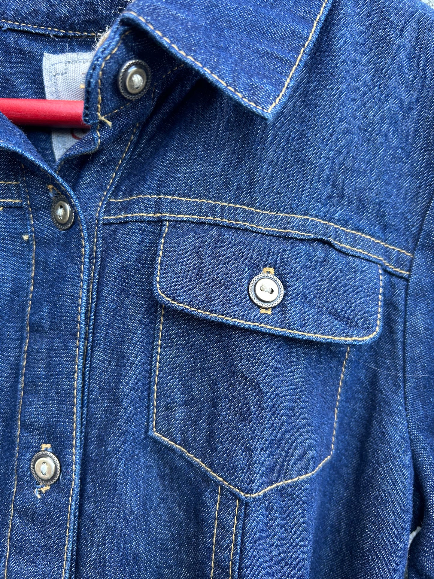 Denim buttons up dress 7-8y (122-128cm)