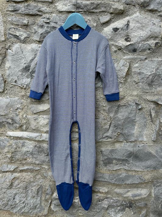 Blue stripy onesie  18-24m (86-92cm)