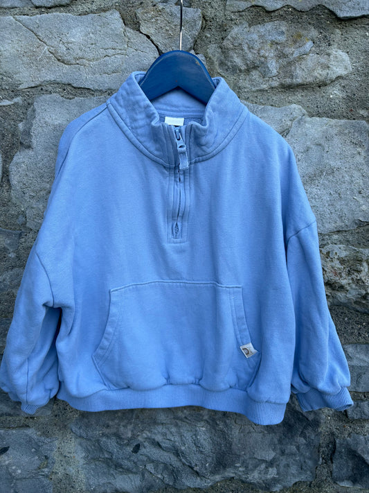 Blue half zip sweatshirt 4-5y (104-110cm)