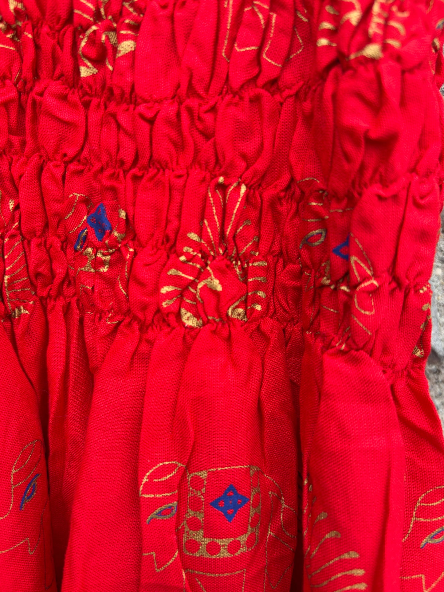 Summer red dress   4-5y (104-110cm)