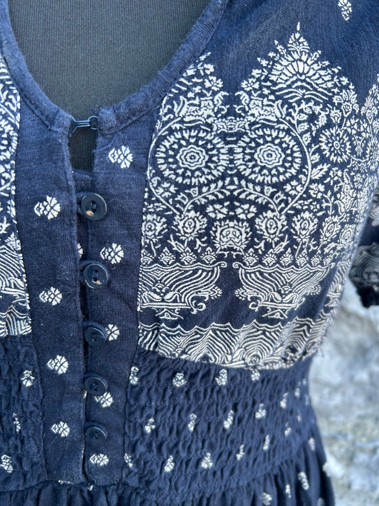 Hatty heritage print dress blue uk 12