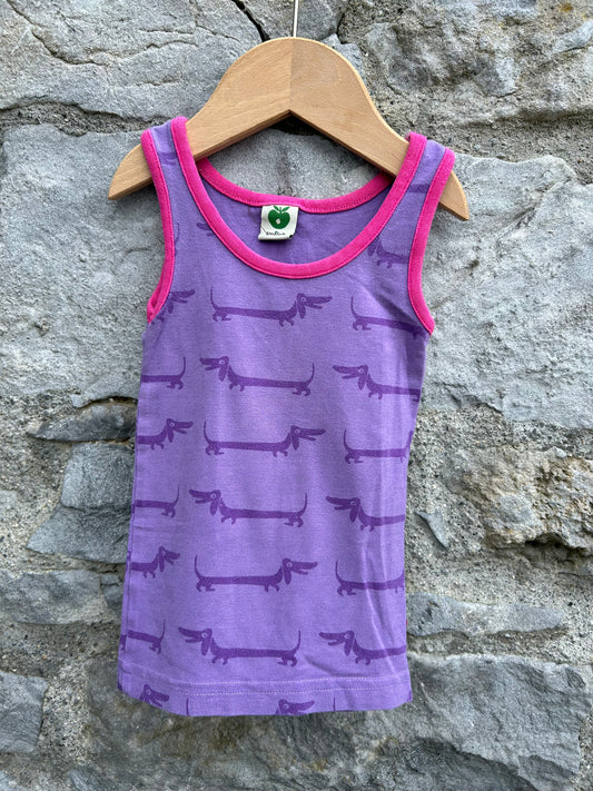 Dachshund purple tank top 9-12m (74-80cm)