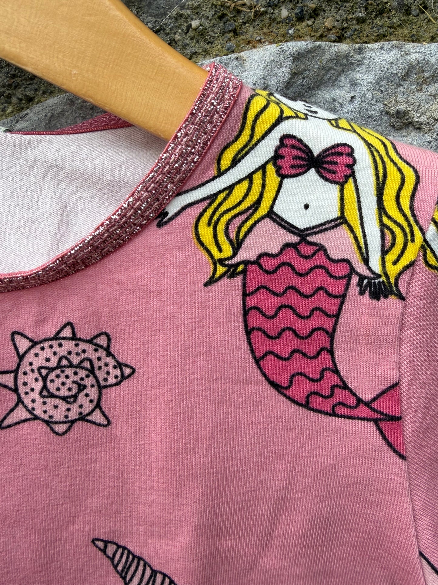 Mermaids pink T-shirt 2-3y (92-98cm)