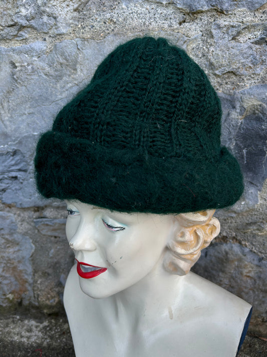 Green woolly hat