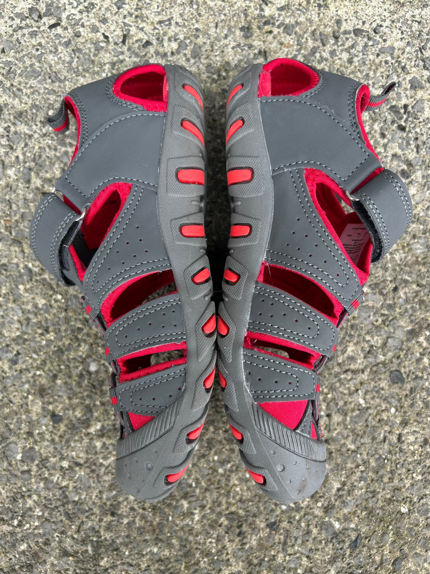Grey&red sandals  uk 3-3.5 (eu 36)