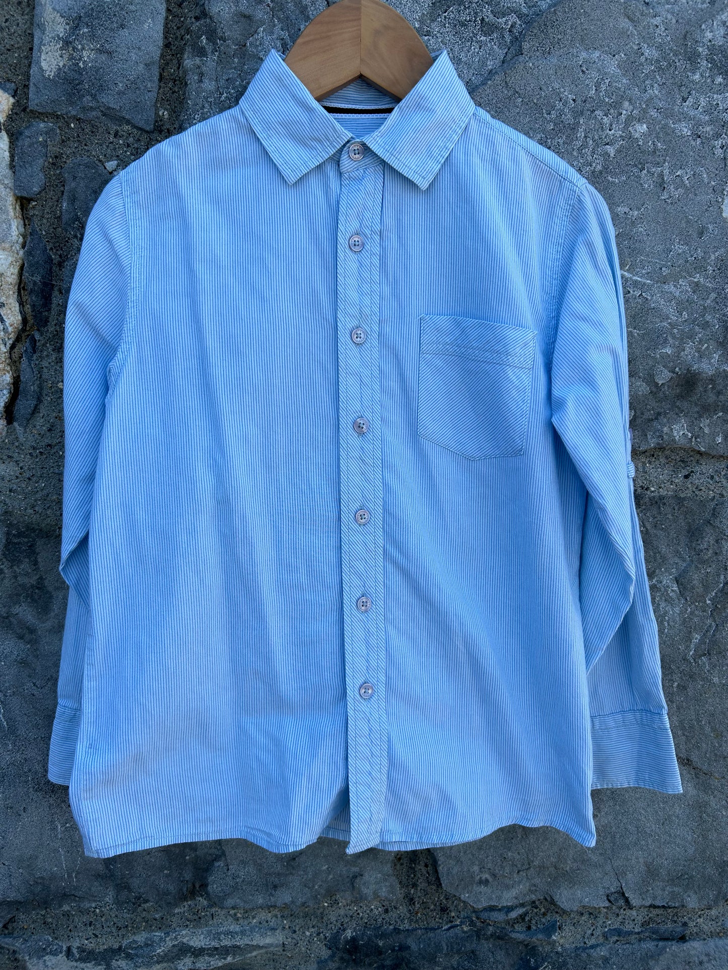 Blue stripy shirt  7-8y (122-128cm)