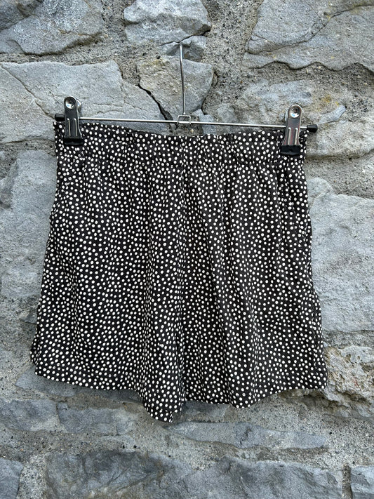 Spotty black shorts 9-10y (134-140cm)