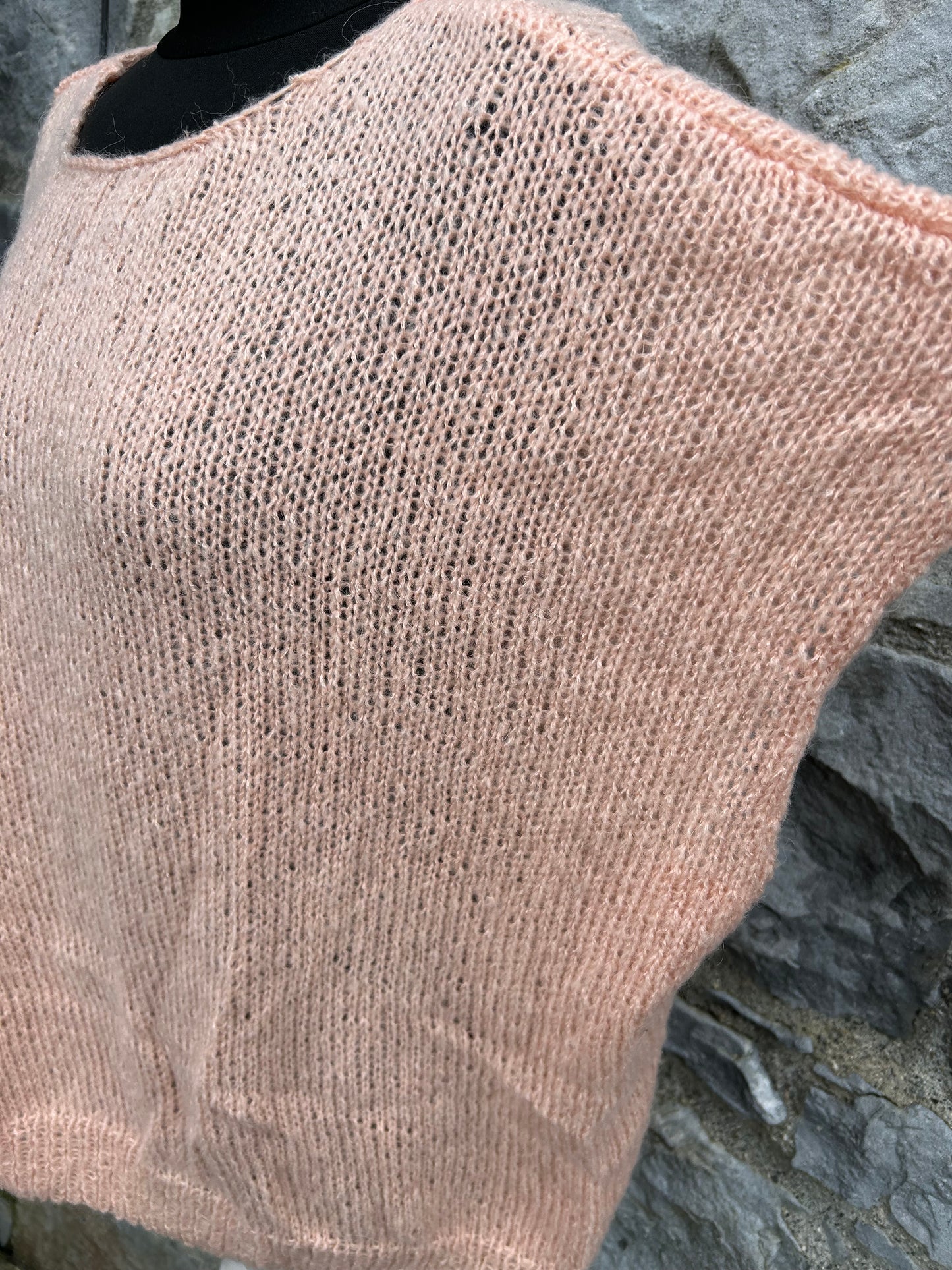 Peach oversized knitted top uk 16-22