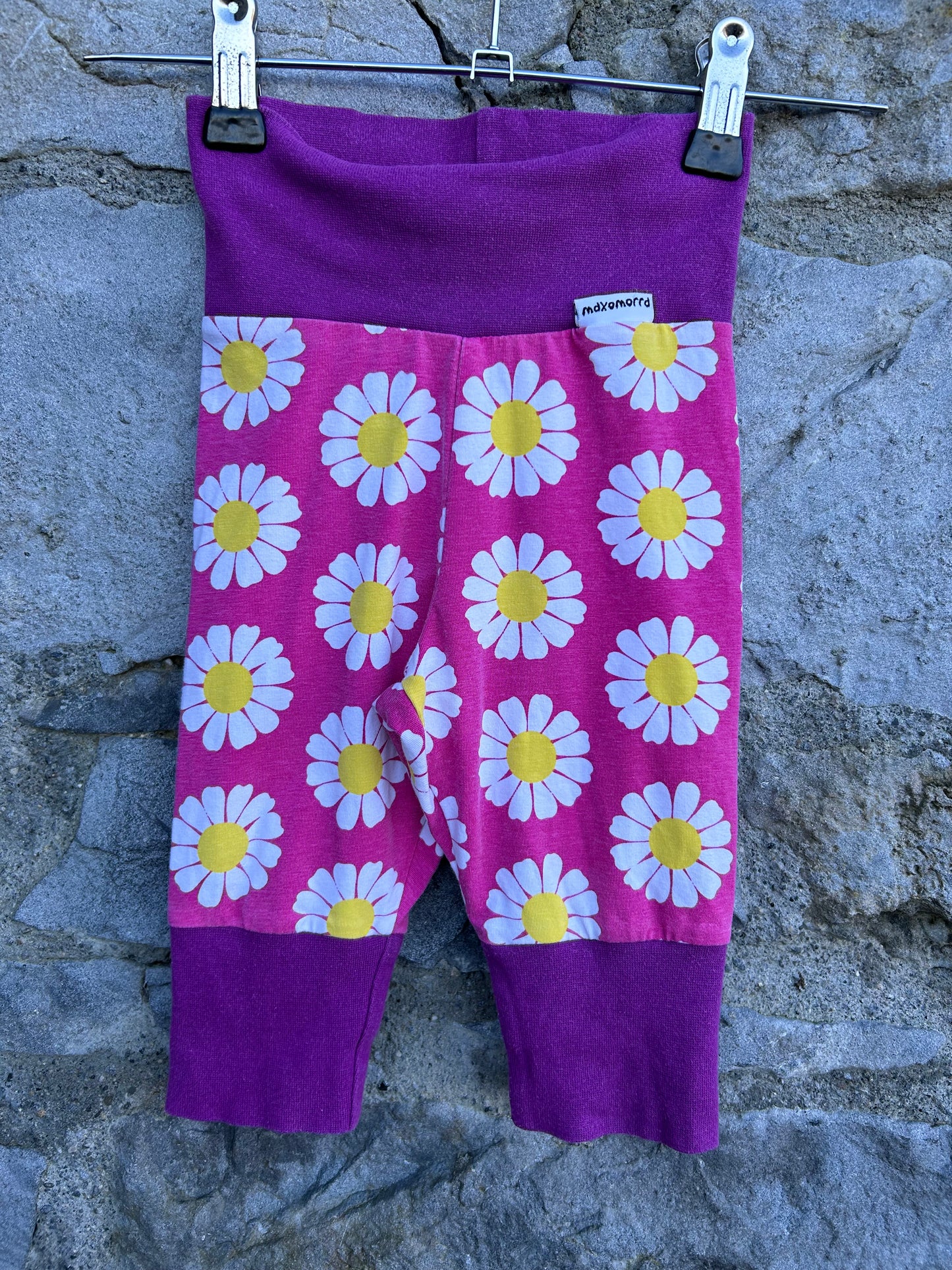 Pink daisies rib pants  6m (68cm)