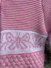 Load image into Gallery viewer, 90s pink butterflies cardigan  3-6m (62-68cm)
