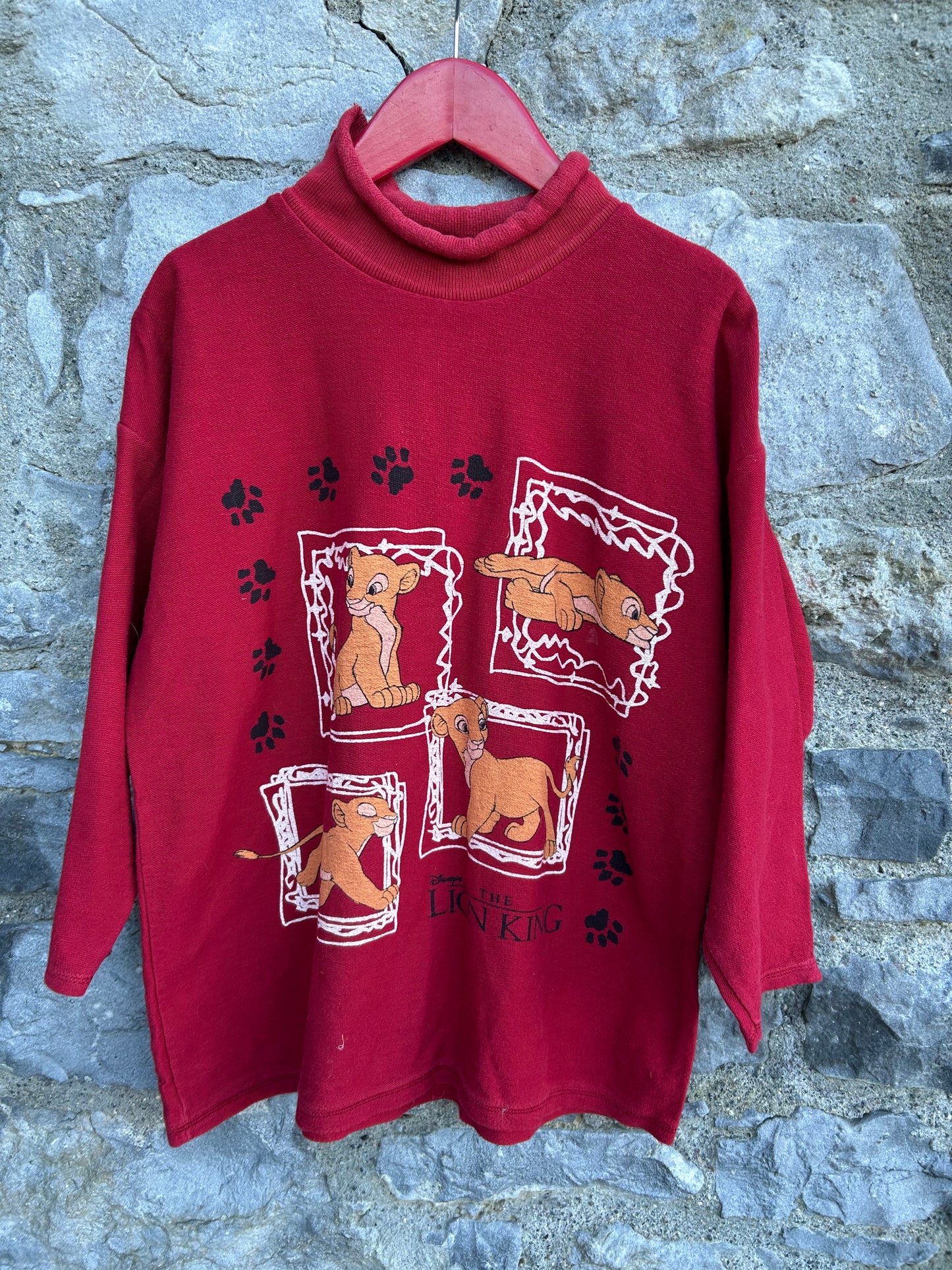 Y2K Lion King red sweatshirt  9-10y (134-140cm)