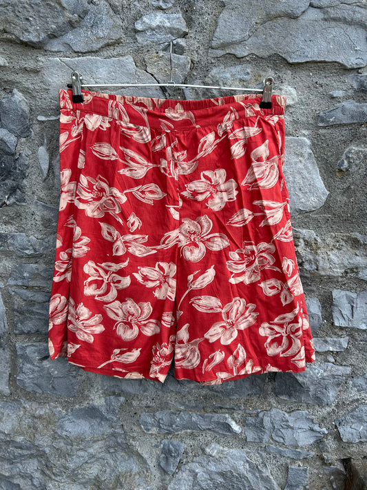 90s leaves maroon shorts uk 16-18