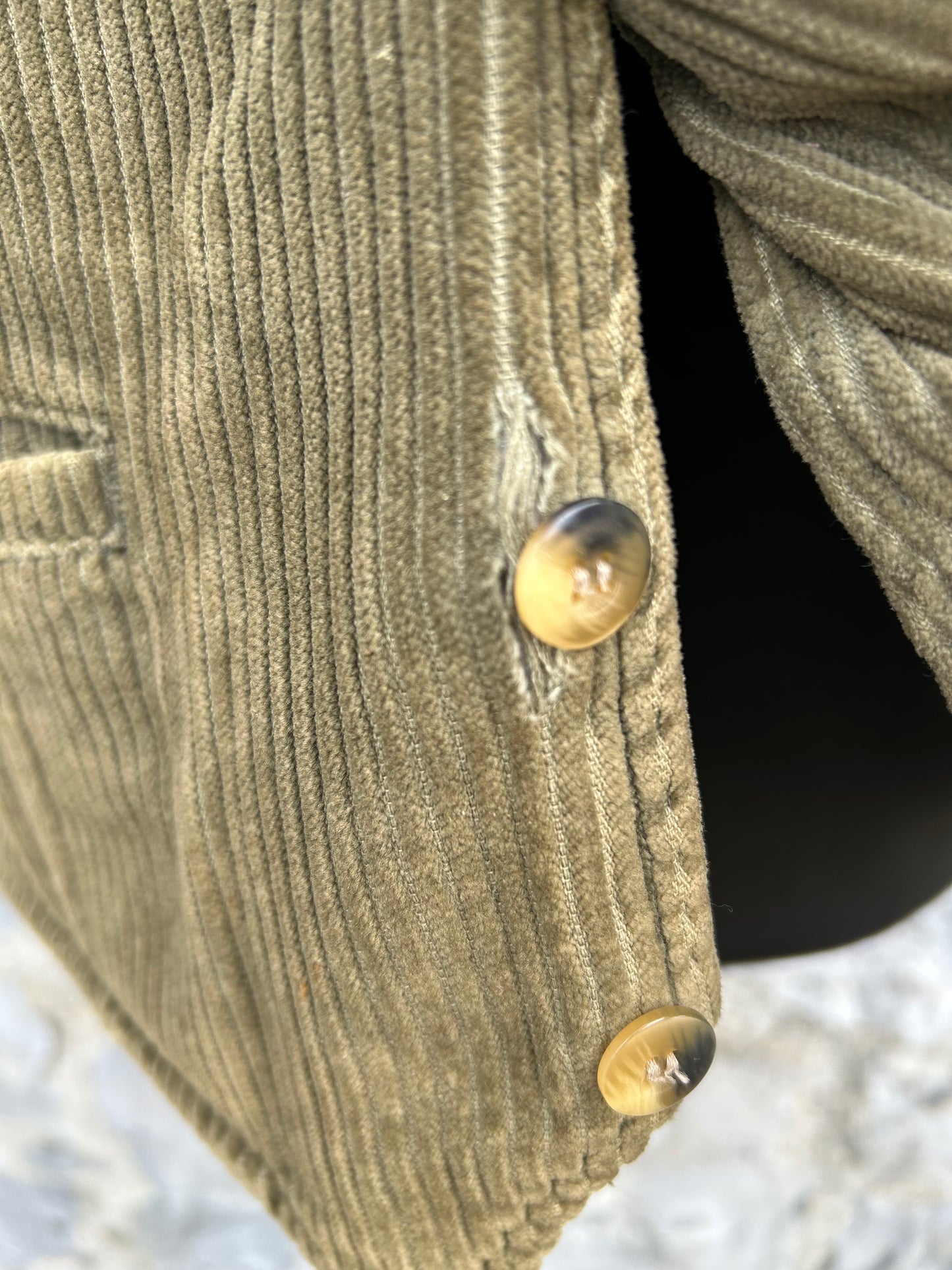 90s khaki cord waistcoat XL