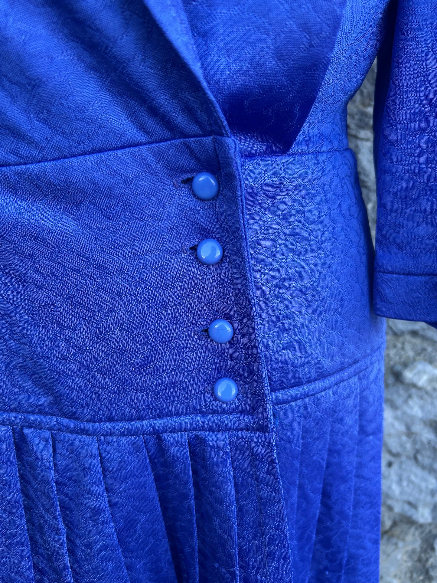 80s blue tunic uk 10