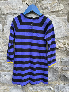 VV Purple&black stripy dress  4-5y (104-110cm)