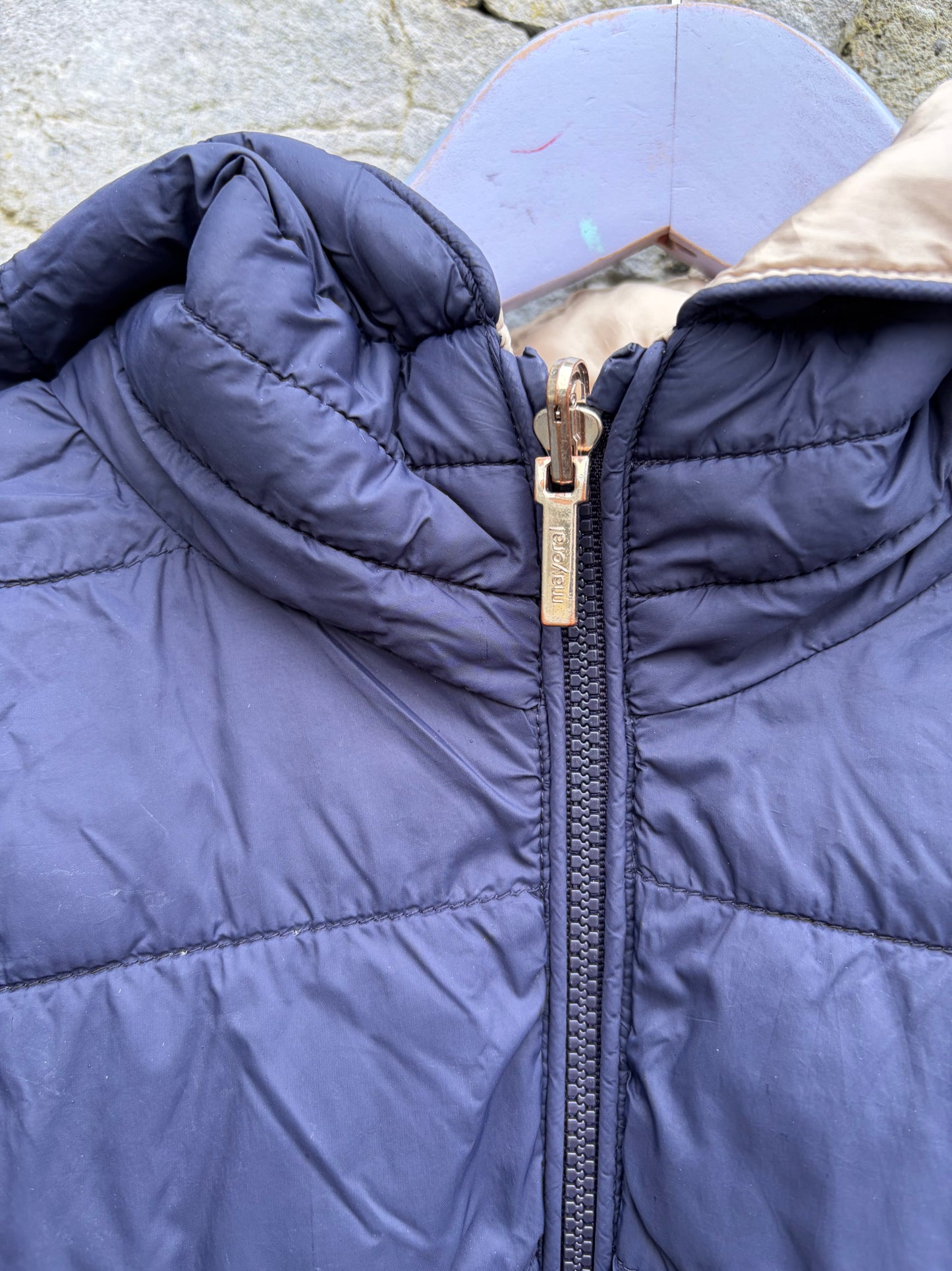 Gold/navy reversible jacket 8-9y (128-134cm)