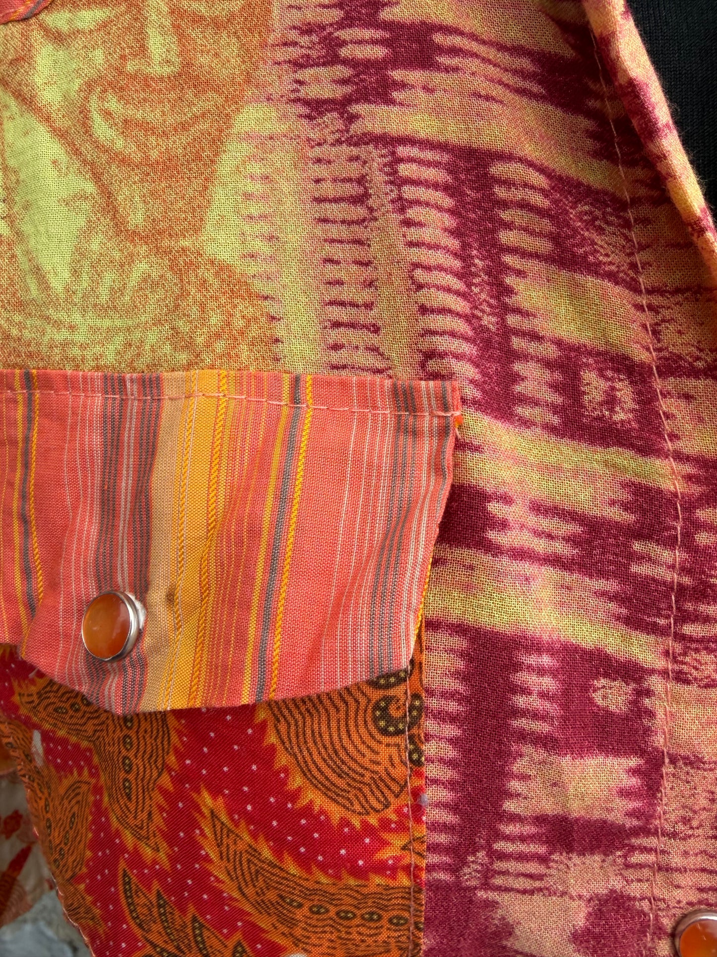 Y2K orange blouse uk 6-8