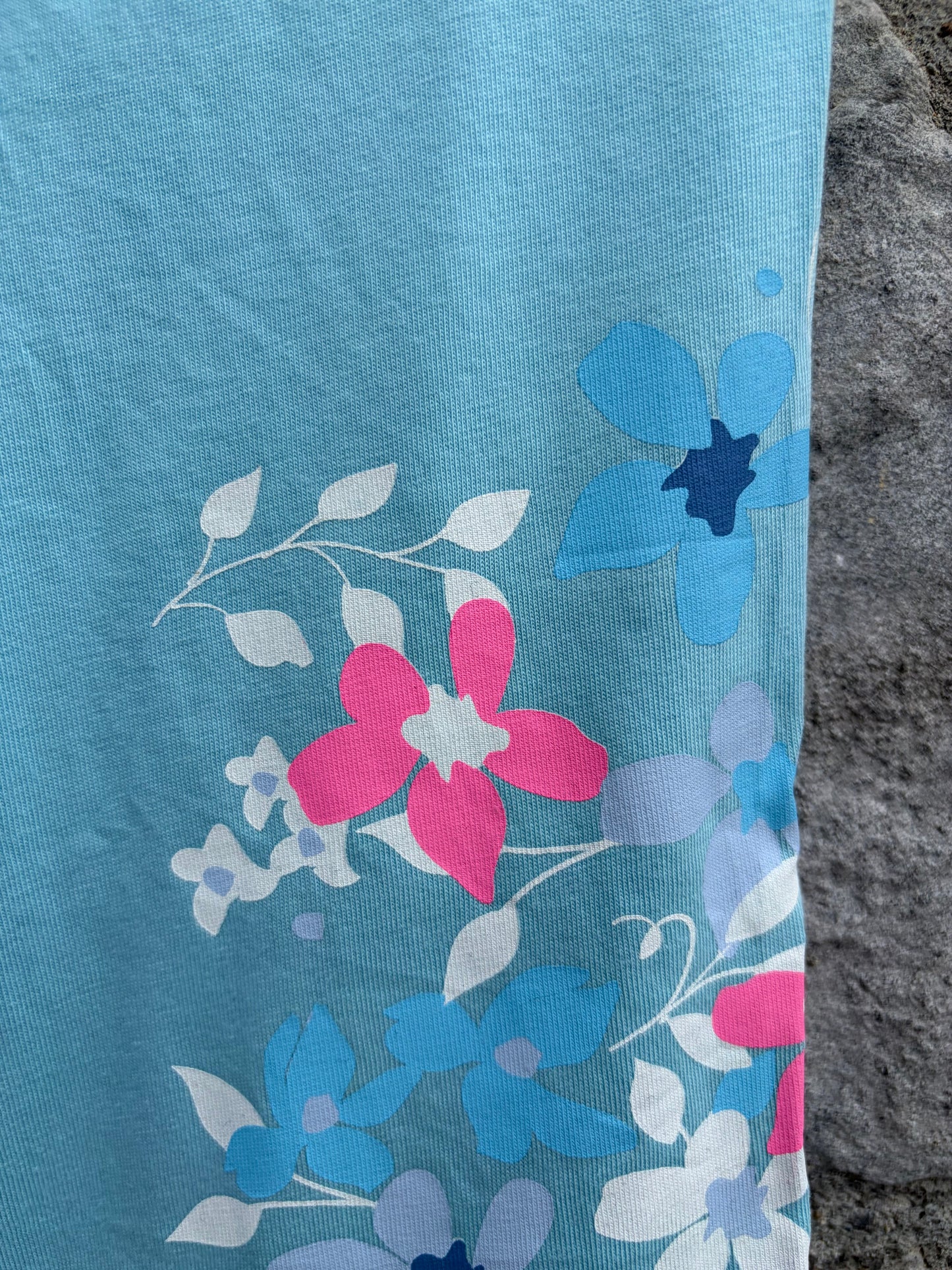 Blue floral leggings  11-12y (146-152cm)