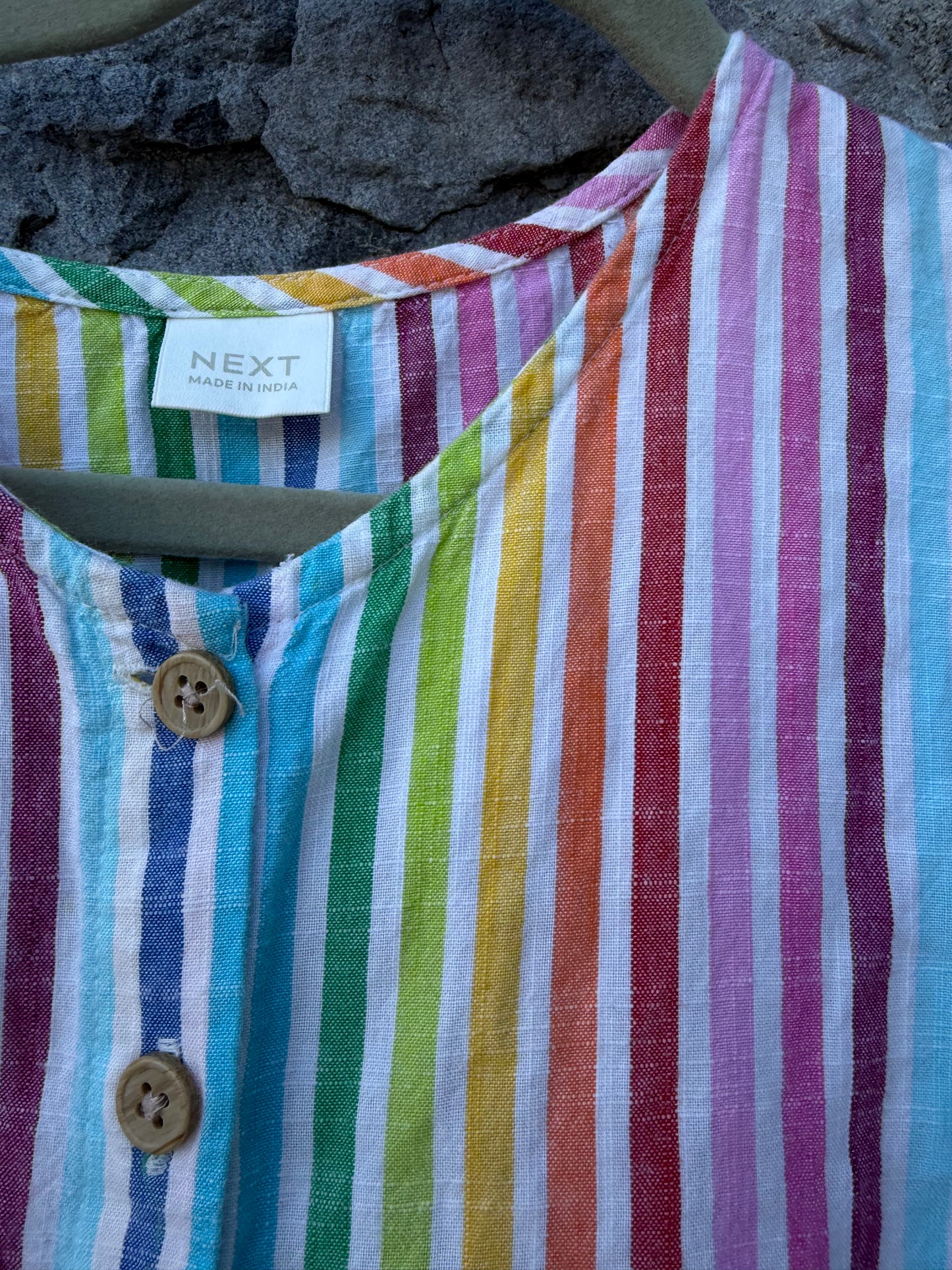 Rainbow stripes dress  4-5y (104-110cm)