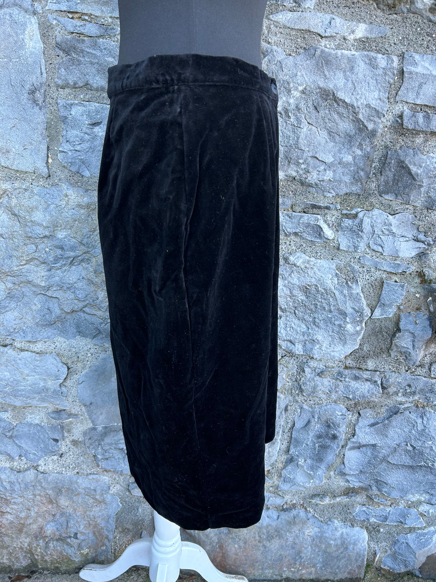 90s black velvet skirt uk 10-12