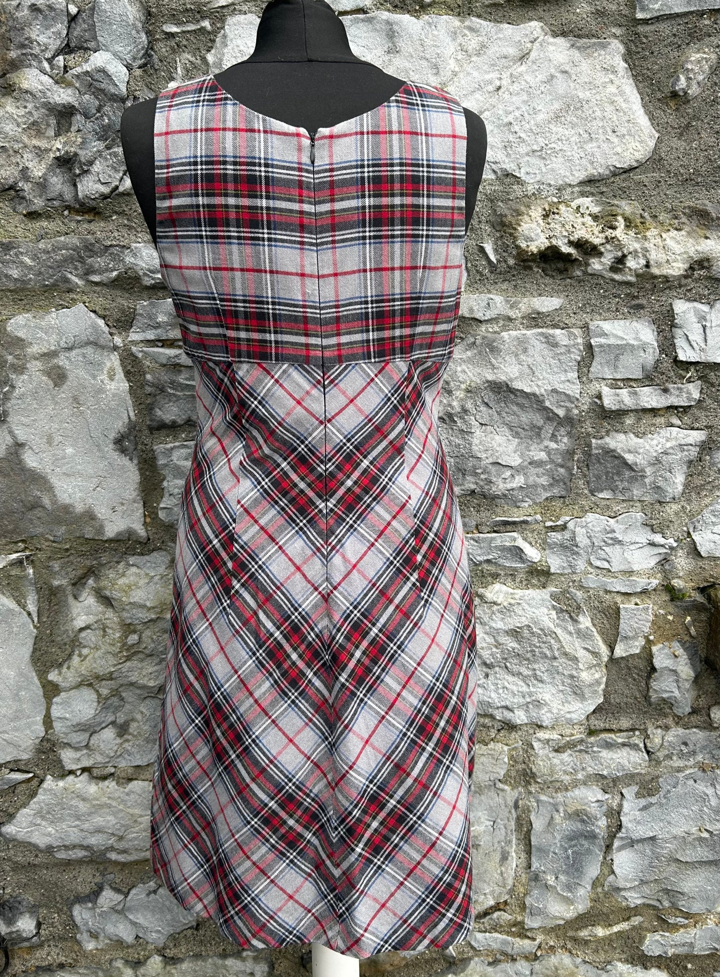 Grey&red check dress uk 6