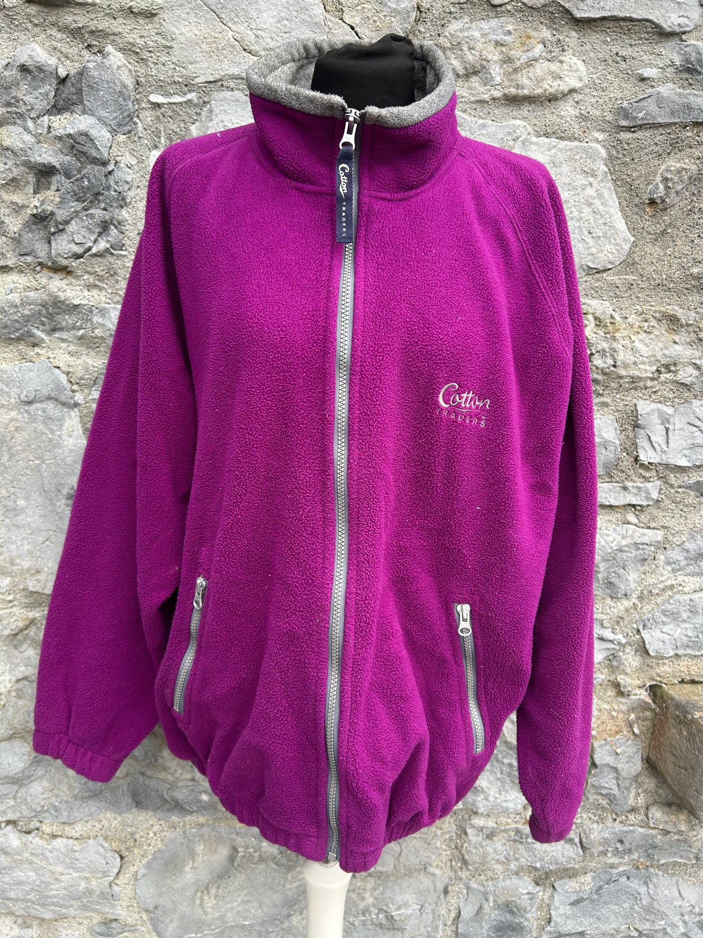 90s purple fleece Large
