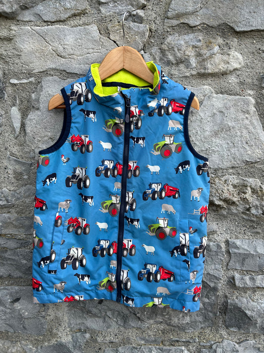 Tractors blue gilet  7-8y (122-128cm)