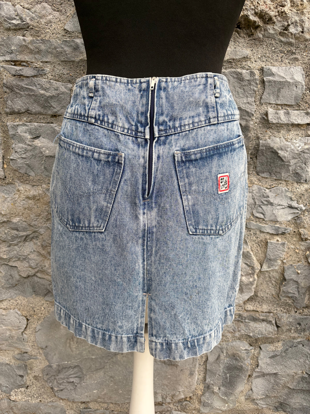80s denim pencil skirt uk 8