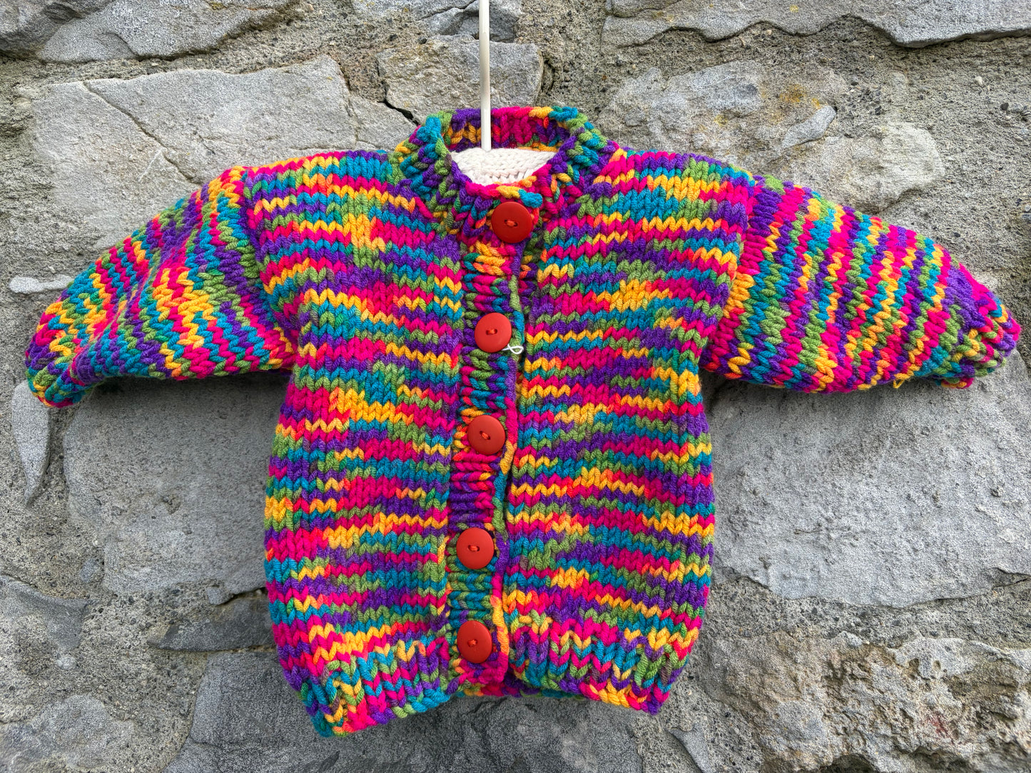 Rainbow melange cardigan 0-3m (56-62cm)