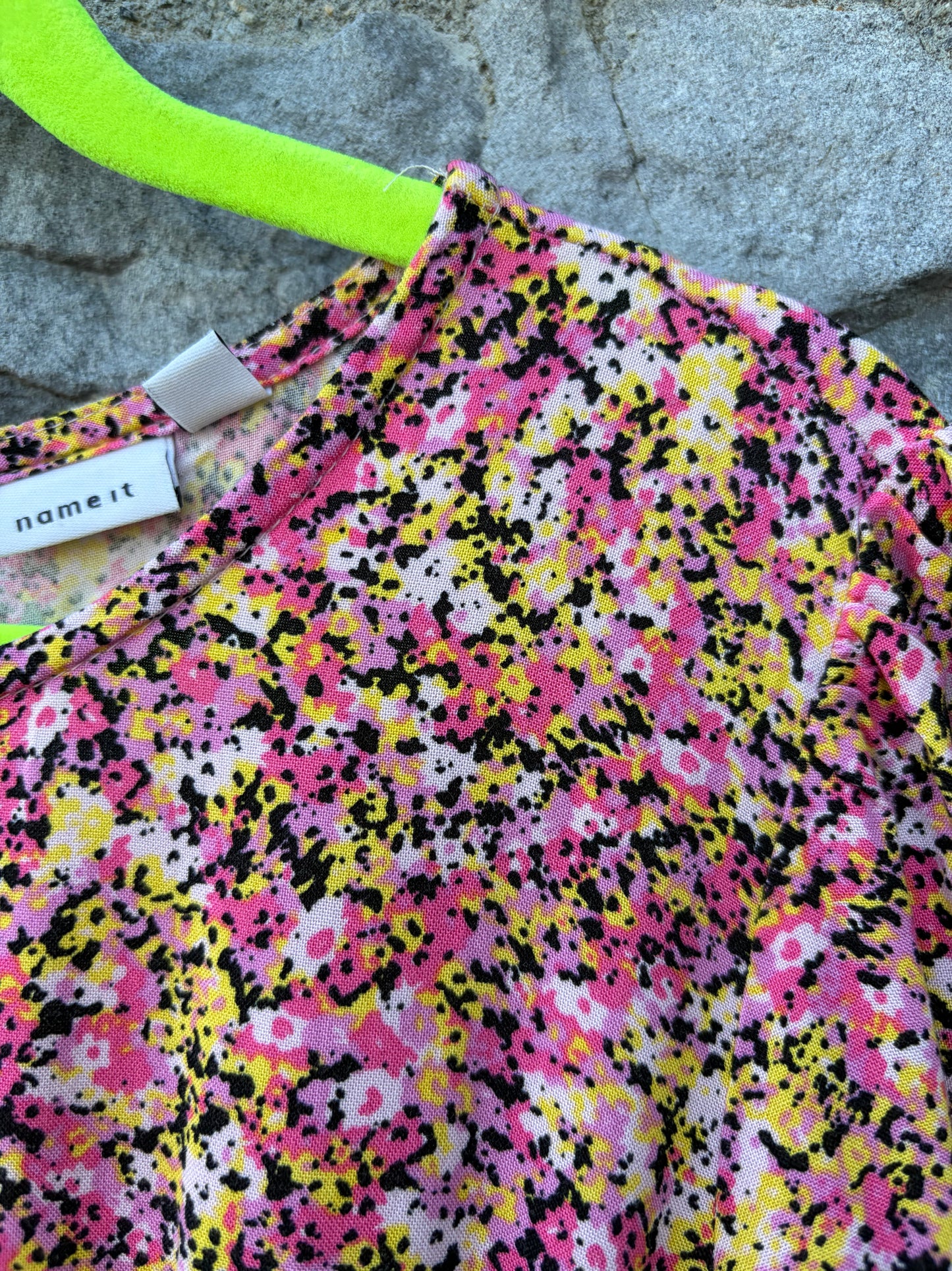Pink&purple floral dress  9y (134cm)