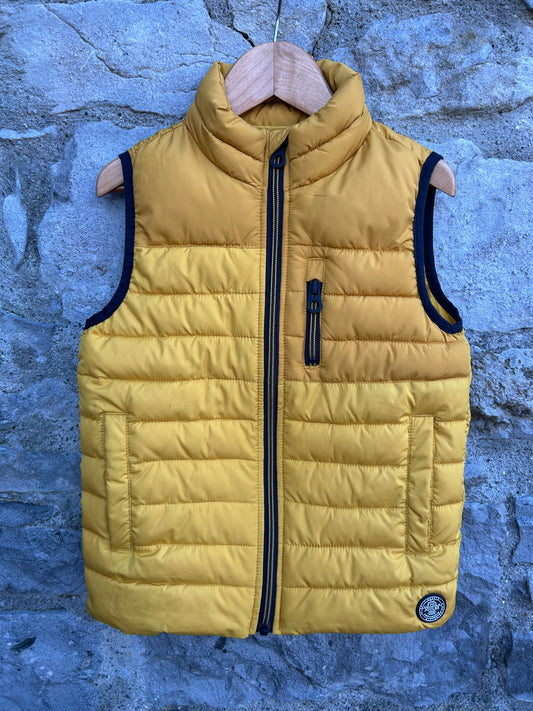 Yellow puffy gilet  6y (116cm)
