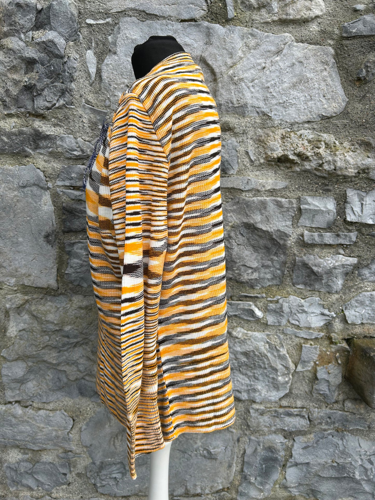 80s yellow stripy top uk 14