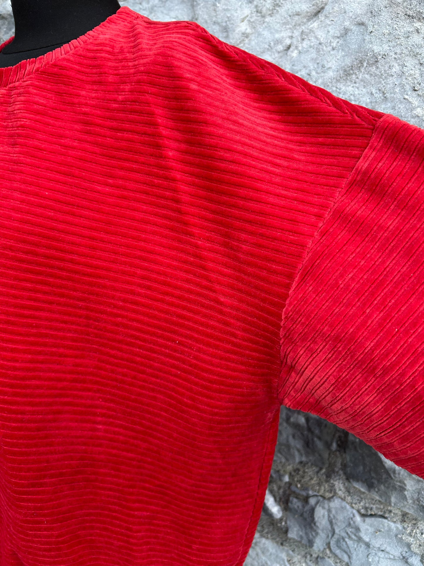Red velour sweatshirt uk 16