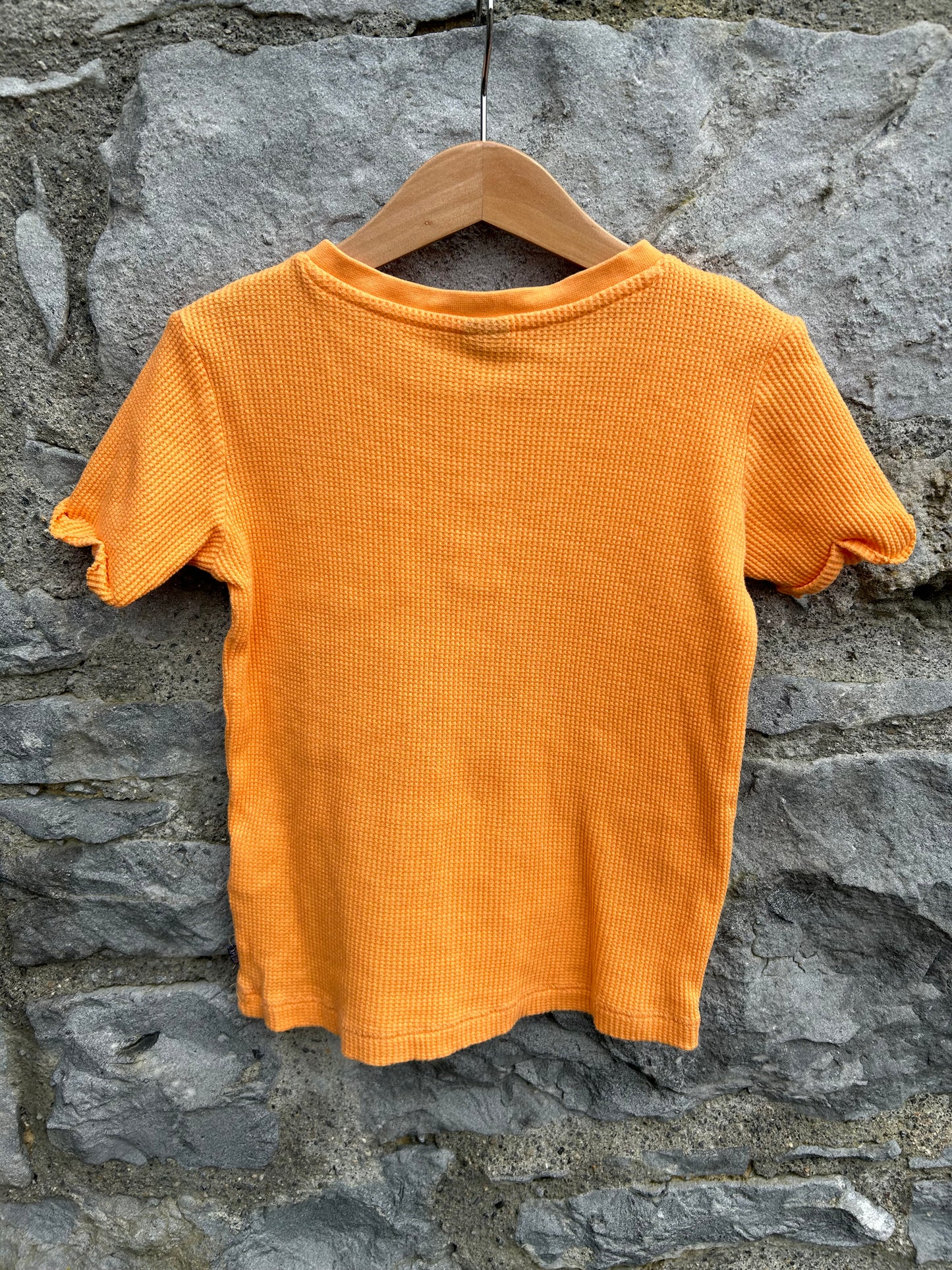 Orange waffle T-shirt  3-4y (98-104cm)