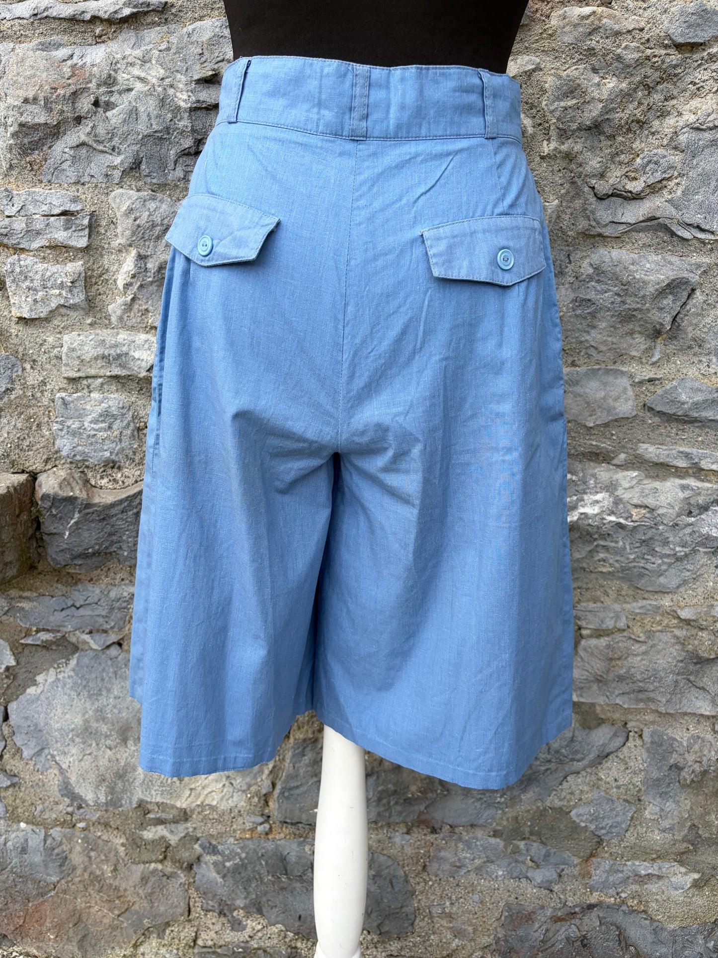 80s blue culottes uk 8